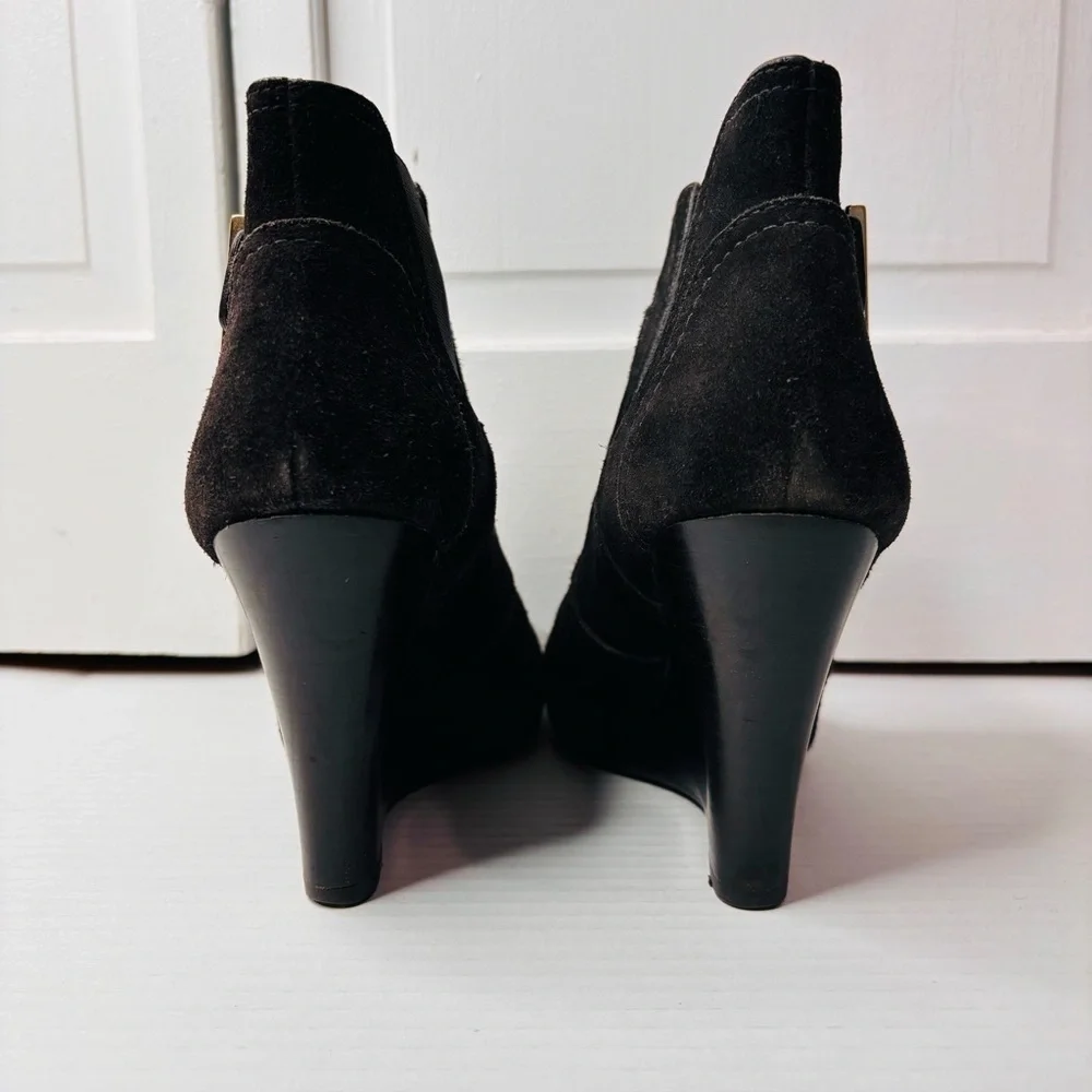 TORY BURCH Adrienne Brown Suede Ankle Booties Size 8